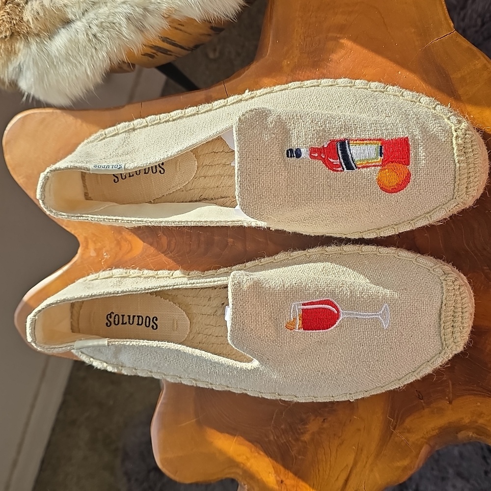 Soludos Women's The Spritz Smoking Slipper Platform Espadrilles - Sand Size 8